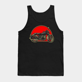 1951 Vincent Black Shadow Retro Red Circle Motorcycle Tank Top